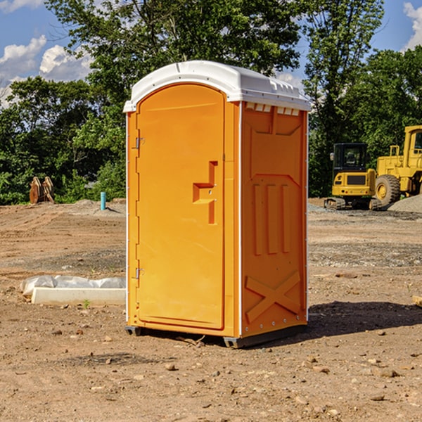 can i customize the exterior of the porta potties with my event logo or branding in Yoder